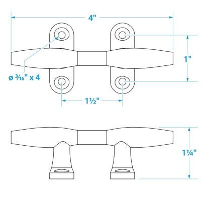 SC50-30481 HOLLOW BASE CLEAT-4 -CPZ