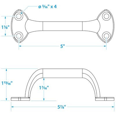 SEACHOICE 50-37501 TRANSOM HANDLE-6 -CPZ
