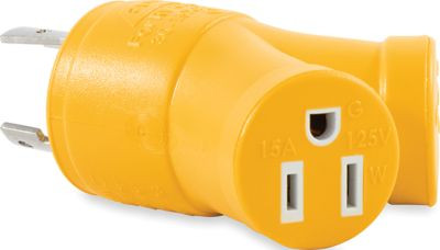CAMCO RV 55433 30M/2X15F AMP 3 PRONG GEN ADPT