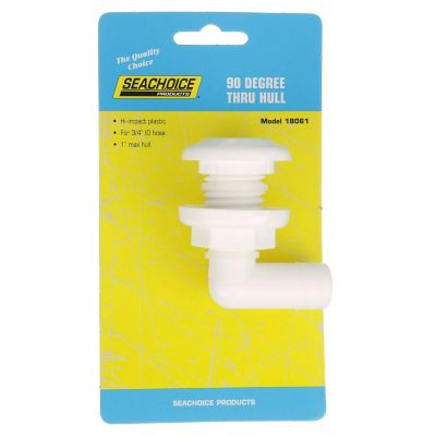 SEACHOICE 18061 THRU-HULL CONN-WHT PLAS-3/4 X