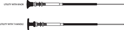 SEASTAR SOLUTIONS CC34315 33 LU CABLE W/KNOB T HAND 15'