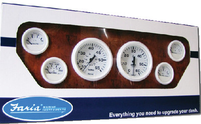 FARIA INSTRUMENTS KT9797 GAUGE SET 6 DRESS WHITE STYLE