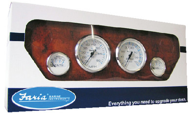 FARIA INSTRUMENTS KTF002 GAUGE SET 4 CHESPEAK SS WHT OB