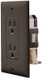 RV DESIGNER S817 BLK DUAL OUTLET W/COV-PLATE