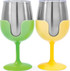 CAMCO RV 51916 WINE TUMBLER SET GREN/YELW 8OZ