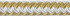 SAMSON ROPE 468024360030 NYLON D/BRAID 3/8X600 WHT/GOLD