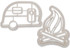 CAMCO RV 53369 COOKIE CUTTERS 2PK CAMP THEMED
