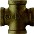 BRASS FITTINGS 44-391 1/4 BRONZE CROSS FITTING