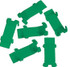 LELAND V90124-00006 REPL CLIPS-GREEN-PK OF 6