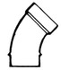 LASALLE BRISTOL (BRISTOL PRODS) 632401 45 ST ELBOW 1 1/2IN ABS