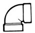 LASALLE BRISTOL (BRISTOL PRODS) 632201 1/4 BEND VENT 1 1/2IN ABS