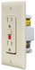 RV DESIGNER S803 GFCI OUTLET-DUAL W/CVR IVORY