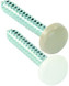 JR PRODUCTS 20415 KAPPET SCREWS W/COVERSWHITE