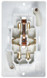RV DESIGNER S811 WHT DUAL OUTLET W/COV-PLATE