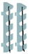 TEAK ISLE  25708 4 ROD HOLDER W/BUNJI&BRKT WHT