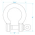 SEACHOICE 43171 ANCHOR SHACKLE-SS-5/16