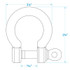 SEACHOICE 43181 ANCHOR SHACKLE - SS - 3/8