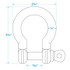 SEACHOICE 43201 ANCHOR SHACKLE - SS - 1/2