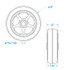 SEACHOICE 50-52070 6" BLK POLY SPARE JACK WHEEL