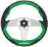 UFLEX GRIMANI G/S STEERING WHL-GREEN GRIP SILVR