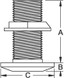 GROCO TH-500-WS SS THRU-HULL W/NUT 1/2"