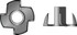 SEACHOICE RP-MP3871SC 1/4-20 TEE NUT 2/BG