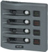 BLUE SEA SYSTEMS 4374-BSS PANEL WD 12VDC CLB 4 POS GRAY