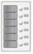 BLUE SEA SYSTEMS 8273 6 POS. VERTICAL WHITE PANEL