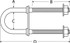 ATTWOOD MARINE 3396-3 BOW EYE U-BOLT 3/8-16 X 2-7/16