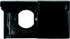 JR PRODUCTS 05-12115 WEATHER PROOF OUTLET COVER BLK