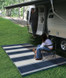 CAMCO RV 42871 6'X9' BLUE STRIPE MAT