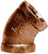 BRASS FITTINGS 44184 3/4 BRONZE 45 DEG ELBOW