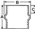 TRIDENT HOSE THH8SS TRI RUBBER HMP HOSE/CLAMPS 8"