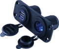 SEA-DOG LINE 426505-1 DOUBLE USB & POWER SOCKET