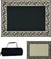 MING'S MARK INC RD1-BLK 6X9 PATIOMAT BLACK/BEIGE