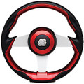 UFLEX GRIMANI R/S STEERING WHL-RED GRIP SLVR SPK