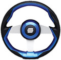 UFLEX GRIMANI BL/S STEERING WHL-BLU GRIP SLVR SPK
