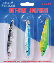 GOT-CHA JF15-3PK Jigfish Lure, 3" 0029-2855