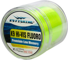 K9 550-12lb-HV Hi-Vis Yellow Fluoro 5554-0006