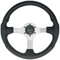 UFLEX NISIDABS STEERING WHEEL SILVER BLK GRIP