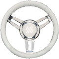 UFLEX FOSCARIVCHW STEERING WHL WHT VINYL CHROM