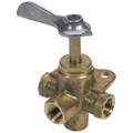 MOELLER 033304-10 VALVE- 4-WAY BRASS 1/4IN FNPT
