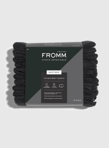 Fromm Softees Microfiber Towels in Black. Sold by Norcostco. Fromm Softees Microfiber Towels in Black. Sold by Norcostco.
