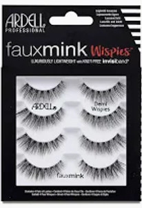 4 Pack of Ardell Faux Mink Demi Wispies lashes (in packaging). Sold by Norcostco. 4 Pack of Ardell Faux Mink Demi Wispies lashes (in packaging). Sold by Norcostco.
