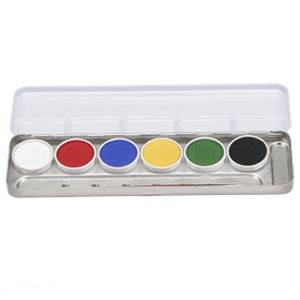 Ben Nye MagiCake 6 Color palette (open). Sold by Norcostco. Ben Nye MagiCake 6 Color palette (open). Sold by Norcostco.