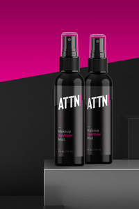 ATTN! Makeup Sanitizer Mist. Sold by Norcostco. ATTN! Makeup Sanitizer Mist. Sold by Norcostco.