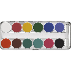 Kryolan Aquacolor Palette 12 Colors FP2. Sold by Norcostco. Kryolan Aquacolor Palette 12 Colors FP2. Sold by Norcostco.