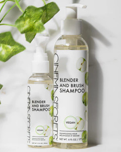 Cinema Secrets Vegan Blender and Brush Shampoo (both sizes). Sold by Norcostco. Cinema Secrets Vegan Blender and Brush Shampoo (both sizes). Sold by Norcostco.