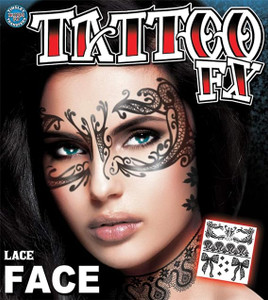 Tinsley Transfers Face Tattoo - Lace Face Tinsley Transfers Face Tattoo - Lace Face