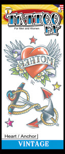 Tinsley Transfers Vintage Tattoo -1950 Heart & Anchor Tinsley Transfers Vintage Tattoo -1950 Heart & Anchor